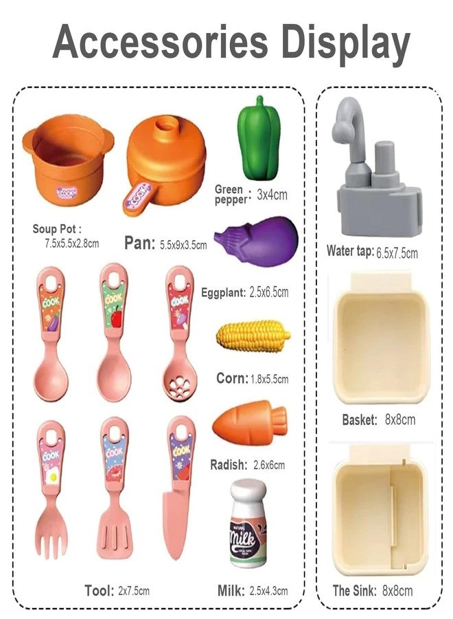 VENTUREBELL Kids Play Kitchen Set, Pretend Cooking Toy with Utensils and Food Accessories, Multicolor, Birthday Gift Item - Image 2